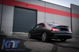 Накрайници за ауспух подходящи за Mercedes A-Class W176 (2012-2018) CLA W117 C117 (2012-2018) A45 CLA45 Дизайн Черен-image-6057557