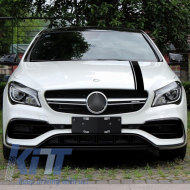 Комплект стикери Матово черно Upper Bonnet Roof & Tailgate подходящ за MERCEDES CLA W117 C117 X117 (2013-2016) A-Class W176 (2012-2018) 45 Дизайн-image-6026702