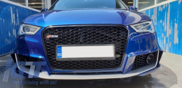 Предна Броня , подходяща за Audi A3 8V (2012-2015) Хечбек Sportback RS3 Brilliant Черен дизайн-image-6028464