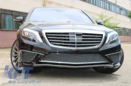 Хром Странични решетки на Предна Броня , подходящи за Mercedes S-Class W222 (2013-2017) S65 Дизайн-image-6030031