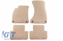 image-72-Floor mat Carpet beige  suitable for AUDI A4 11/2007-09/2015, A4 Avant 05/2008-09/2015, A4 Allroad 2009-05/2016, A5 Sportback 09/2009-12/2016