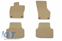 image-25-Floor mat Carpet beige suitable for SKODA Octavia III Limousine 02/2013, Kombi 05/2013, Octavia Scout 10/2014