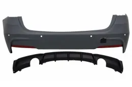image-10-Rear Bumper suitable for BMW F31 3 Series Touring Non LCI & LCI (2011-2018) M-Performance Design Double Outlet Single Exahust