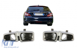 Накрайници за ауспух подходящи за Mercedes M-Class W166 (2012-2015) CLS-Class W218 Facellift CLS63 Хром Edition-image-6074517