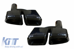 Боди комплект, подходящ за MERCEDES Benz W221 2005-2011 A-Design с Централна решетка Piano Black и Накрайници за ауспух Черен Edition-image-6030322