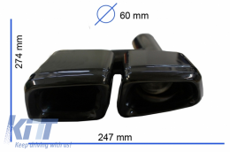 Боди комплект, подходящ за MERCEDES Benz W221 2005-2011 A-Design с Централна решетка Piano Black и Накрайници за ауспух Черен Edition-image-6030326