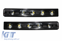 Предна Броня Черен Капаци за фарове LED DRL подходящи за Mercedes G-Class W463 (1989-нагоре) G65 Дизайн-image-6031152