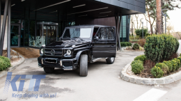 Предна Броня Черен Капаци за фарове LED DRL подходящи за Mercedes G-Class W463 (1989-нагоре) G65 Дизайн-image-6031158