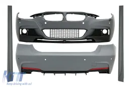 image-75-Пълен комплект за каросерия, подходящ за BMW Серия 3 F30 (2011-2014) и F30 LCI Facelift (2015-up) M-Performance дизайн с двоен двоен въздушен дифузьор