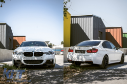 Пълен комплект за каросерия, подходящ за BMW Серия 3 F30 (2011-2014) и F30 LCI Facelift (2015-up) M-Performance дизайн с двоен двоен въздушен дифузьор-image-6070070