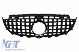 image-7-Central Grille suitable for Mercedes E-Class W213 S213 C238 A238 (2016-2019) GT-R Panamericana Design Black