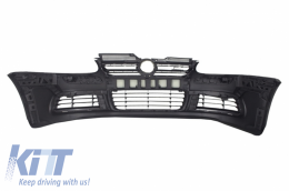Предна Броня със Прагове, подходящи за VW Golf Mk V 5 (2003-2007) R32 Piano Гланцирано черно Grill-image-6032555