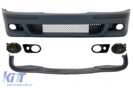 image-23-Body Kit Front Bumper Spoiler Fog Lights Smoke Lens Covers suitable for BMW E39 5 Series 95-03 M5 Design
