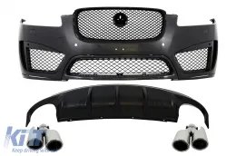 image-7-Complete Body Kit Front Grille Piano Black suitable for JAGUAR XF X250 Facelift 2012-2016 XFR-S Design