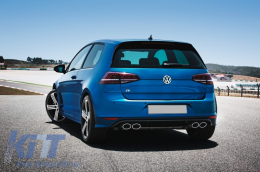 Пълен комплект каросерия + Накрайници за ауспух Quad, подходящи за VW Golf 7 VII 12+ R R20 Look-image-6033877