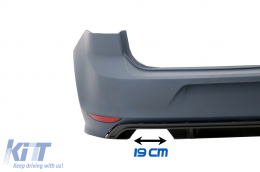 Пълен комплект каросерия + Накрайници за ауспух Quad, подходящи за VW Golf 7 VII 12+ R R20 Look-image-6089248