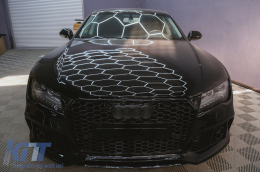 Предна Броня подходяща за Audi A7 4G Pre-Facelift (2010-2014) RS7 Дизайн с Решетка-image-6097719