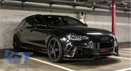 Допълнителен спойлер на предната броня подходящ за AUDI A6 C7 4G RS6 (2011-2018) Real Carbon-image-6041130