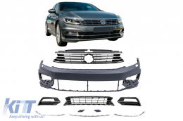 Предна Броня подходяща за VW Passat B8 3G (2015-2018) R-Line Дизайн-image-6043348