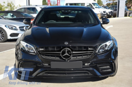 Централна решетка подходяща за Mercedes E-Class W213 S213 C238 A238 (2016-2019) Черен E63 Дизайн-image-6041305