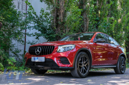 Предна Централна решетка , подходяща за Mercedes GLC X253 C253 (2015-2018) TFSI R Panamericana Дизайн All Черен-image-6040054