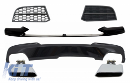 image-2-Conversion Kit Spoiler and Air Diffuser suitable for BMW 5 Series F10 F11 Sedan Touring (2010-2017) M-Technik to M-Performance Sport M550 Design