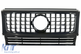 Предна Броня , подходяща за Mercedes G-Class W463 (1989-2012) G65 Дизайн с Решетка G63 GT-R Panamericana Дизайн-image-6038664