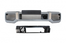 Предна Броня със Сребърен Решетка подходяща за MERCEDES G-Class W463 (1989-2017) G63 GT-R Panamericana Дизайн-image-6039163