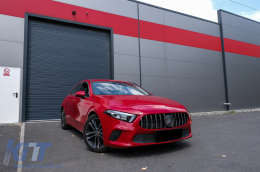 Централна решетка, подходяща за Mercedes A-Class W177 Хечбек V177 Sedan (04.2018-up) GT-R Panamericana Дизайн Черен Хром-image-6095381