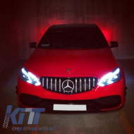Централна решетка подходяща за Mercedes E-Class W212 S212 Facelift (2013-2016) GT-R Panamericana Дизайн-image-6042815