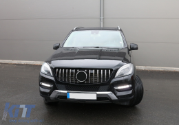 Предна Решетка подходяща за Mercedes ML-Class W166 (2012-2014) GT-R Panamericana Дизайн Черен Хром-image-6089066