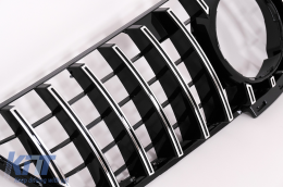 Предна Решетка подходяща за Mercedes ML-Class W166 (2012-2014) GT-R Panamericana Дизайн Черен Хром-image-6104323