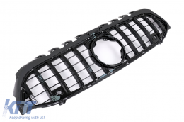 Централна решетка, подходяща за Mercedes A-Class W177 Хечбек V177 Sedan (04.2018-) Mesh GT-R Panamericana Дизайн All Черен-image-6042646