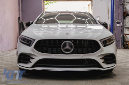 Централна решетка, подходяща за Mercedes A-Class W177 Хечбек V177 Sedan (04.2018-) Mesh GT-R Panamericana Дизайн All Черен-image-6106853