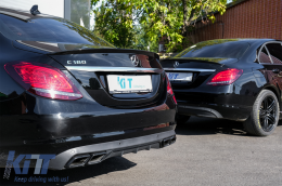 Спойлер за багажник подходящ за MERCEDES C-Class W205 (2014-2020) Блестящо черно-image-6073556