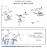 Багажници за покрив Релси на покрива Подходящ за Toyota Land Cruiser Prado F J150 (2009-нагоре) Черен-image-6044531