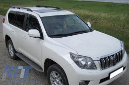 Багажници за покрив Релси на покрива Подходящ за Toyota Land Cruiser Prado F J150 (2009-нагоре) Черен-image-6044532