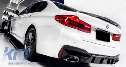 Дефузьор за задна броня , подходящ за BMW 5 Series G30 G31 Лимузина Touring (2017-up) M5 Дизайн Piano Black-image-6043641