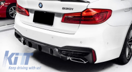 Дефузьор за задна броня , подходящ за BMW 5 Series G30 G31 Лимузина Touring (2017-up) M5 Дизайн Piano Black-image-6043644