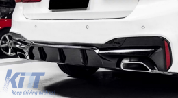 Дефузьор за задна броня , подходящ за BMW 5 Series G30 G31 Лимузина Touring (2017-up) M5 Дизайн Piano Black-image-6043645