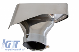 Накрайници за ауспух подходящи за BMW Серия 5 Седан Туринг F10 F11 F18 550i V8 LCI Квадрат Дизайн-image-6044065