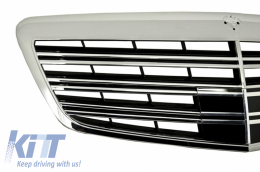 Пълен комплект за каросерия, подходящ за Mercedes S-Class W221 LWB (2005-2011) Предна Решетка Прагове Накрайници на ауспуха-image-6041389