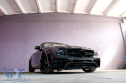 Предна Броня подходяща за Mercedes E-Class W213 S213 C238 A238 (2016-2019) E63 Дизайн Черен Edition-image-6081397