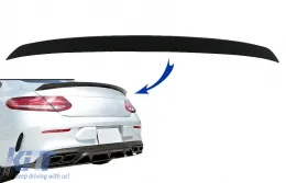 image-2-Спойлер за багажник, подходящ за Mercedes C238 E-Class Купе (2016-up) Дизайн Матово черно