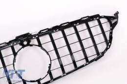 Предна Решетка подходяща за MERCEDES C-Class W205 S205 C205 S205 (2014-2018) GT-R Panamericana Дизайн Черен с/без 360 камера-image-6042631