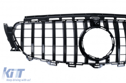 Централна решетка подходяща за Mercedes E-Class W213 S213 C238 A238 (2016-2019) GT-R Panamericana Дизайн Черен-image-6042672