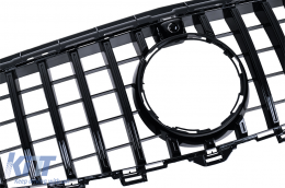 Централна решетка подходяща за Mercedes E-Class W213 S213 C238 A238 (2016-2019) GT-R Panamericana Дизайн Черен-image-6042673