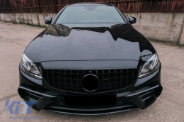 Централна решетка подходяща за Mercedes E-Class W213 S213 C238 A238 (2016-2019) GT-R Panamericana Дизайн Черен-image-6092145