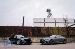 Централна решетка подходяща за Mercedes E-Class W213 S213 C238 A238 (2016-2019) GT-R Panamericana Дизайн Черен-image-6092148