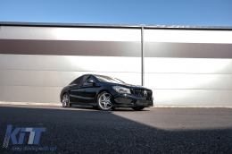 Предна Централна решетка , подходяща за Mercedes CLA C117 X117 W117 (2013-2018) CLA45 GT-R Panamericana Дизайн All Черен-image-6075093